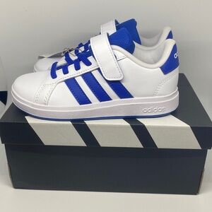 Adidas Kids’ Grand Court 2.0 Sneakers Size 11.5K White/Blue